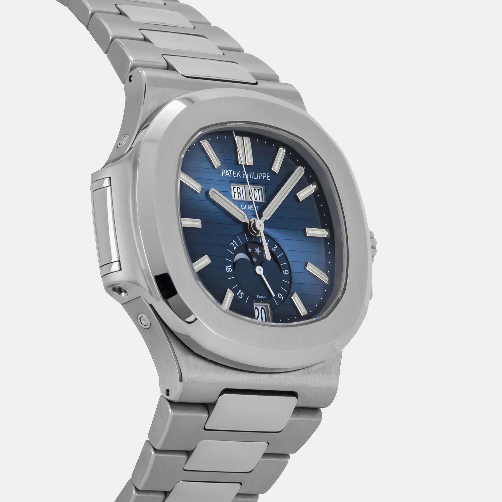 

Patek Philippe Blue Stainless Steel Nautilus 5726/1A-014 Automatic Men's Wristwatch 40 mm