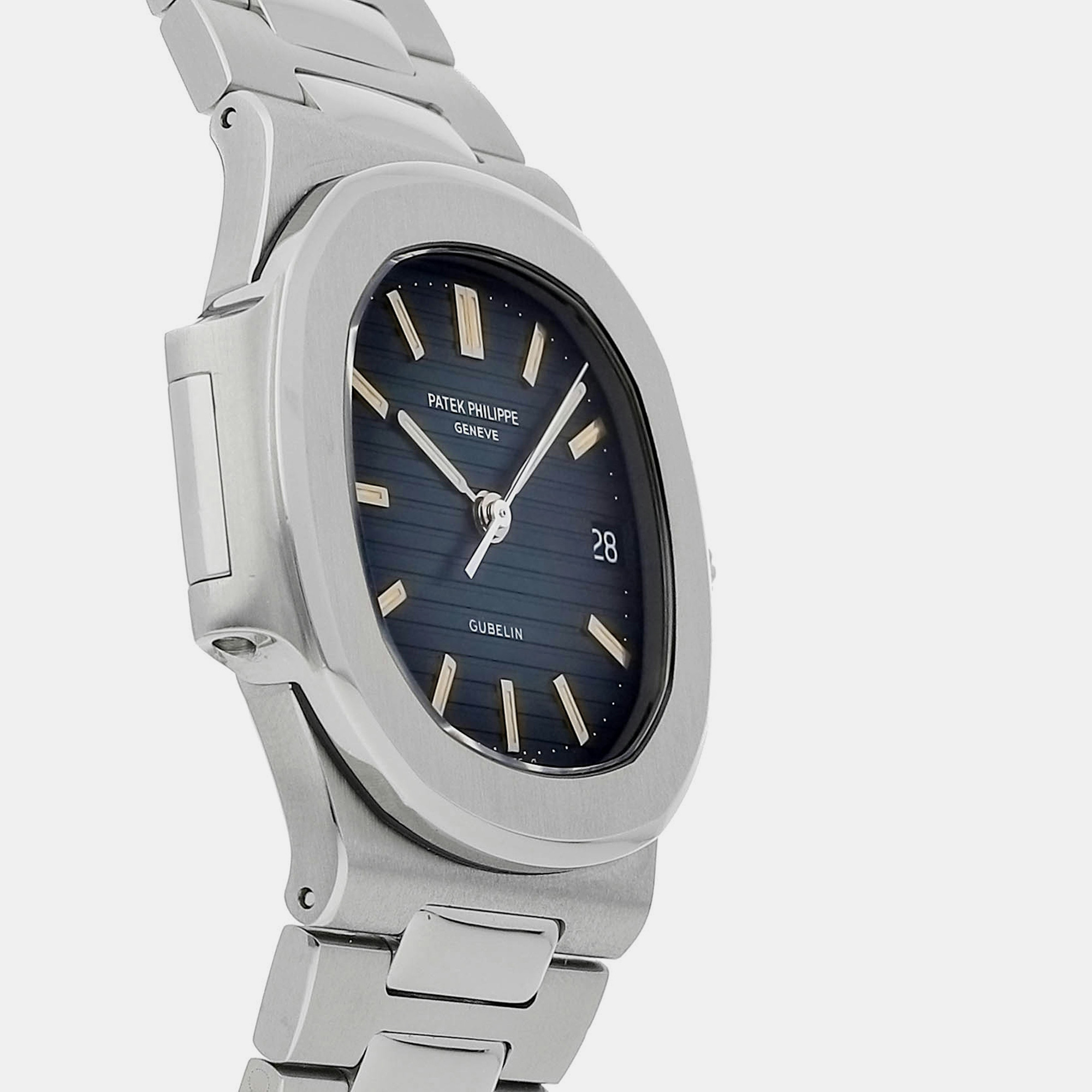 

Patek Philippe Blue Stainless Steel Nautilus 3800/1A-010 Automatic Men's Wristwatch 37 mm