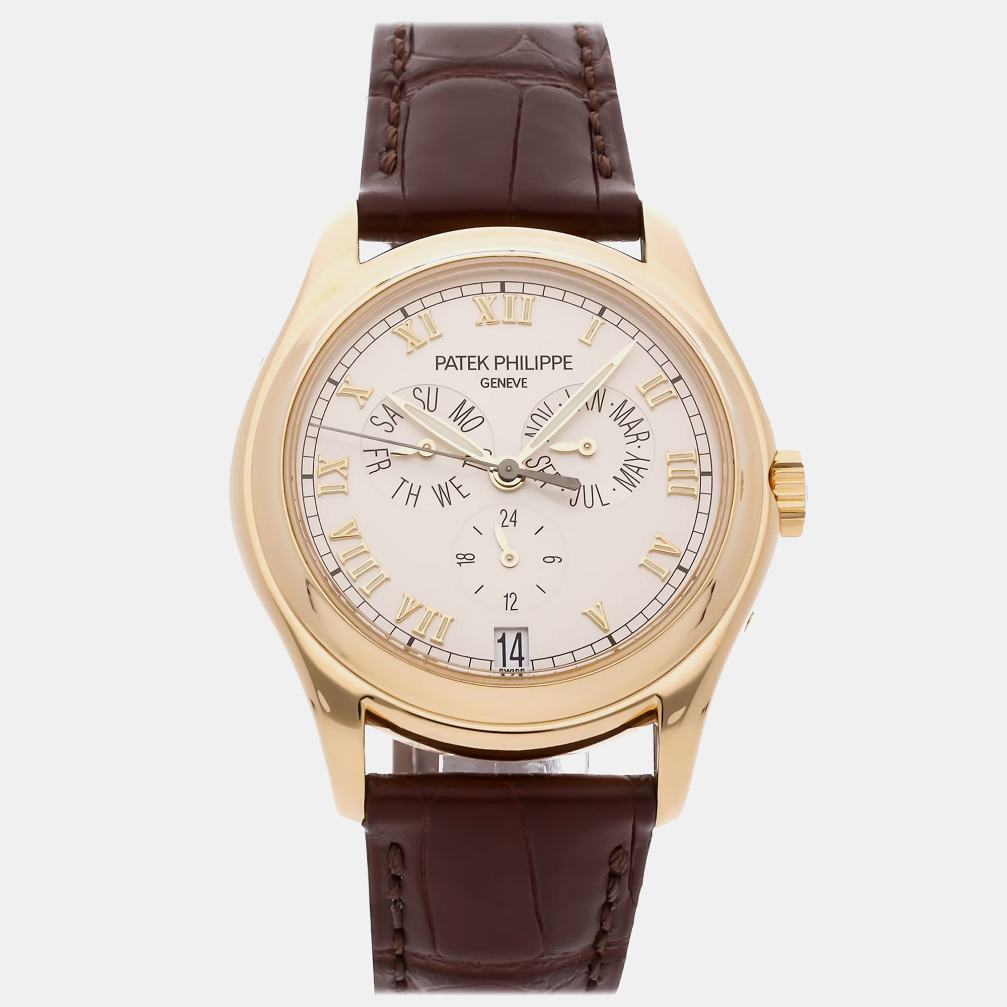 

Patek Philippe White 18k Yellow Gold Complications 5035J-001 Automatic Men's Wristwatch 37 mm