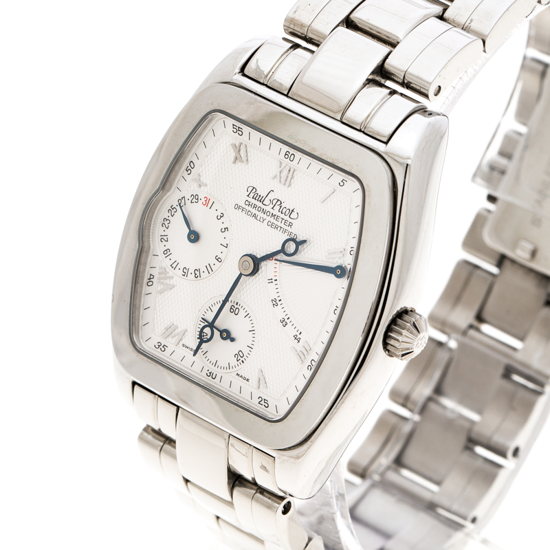 

Paul Picot White Stainless Steel Firshire Tonneau DMA/002