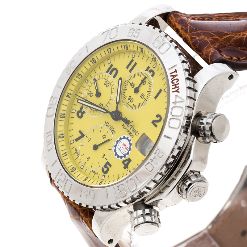 

Paul Picot Yellow Stainless Steel Chrono Monza