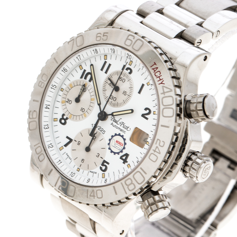 

Paul Picot White Stainless Steel Chrono Monza