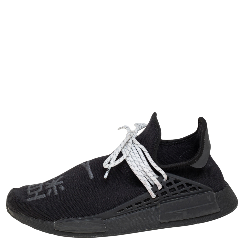 

Adidas x Pharell Williams NMD Black Mesh Hu Low Top Sneakers Size