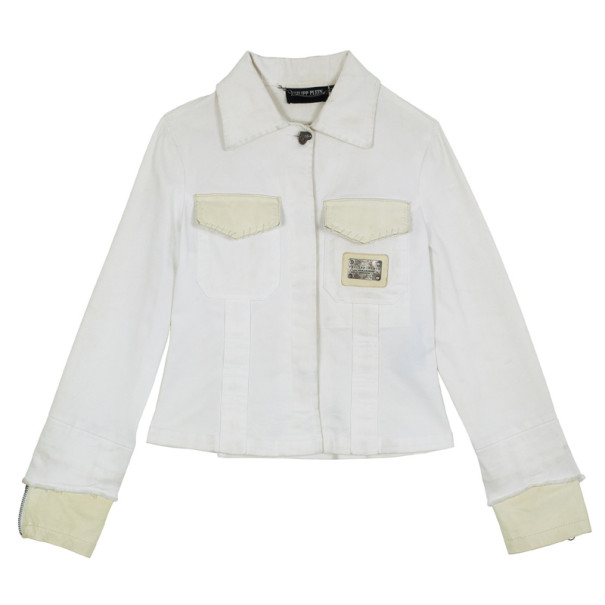 مملوكة مسبقًا Philipp Plein Black Orchid Limited Edition Swarovski Denim Jacket M