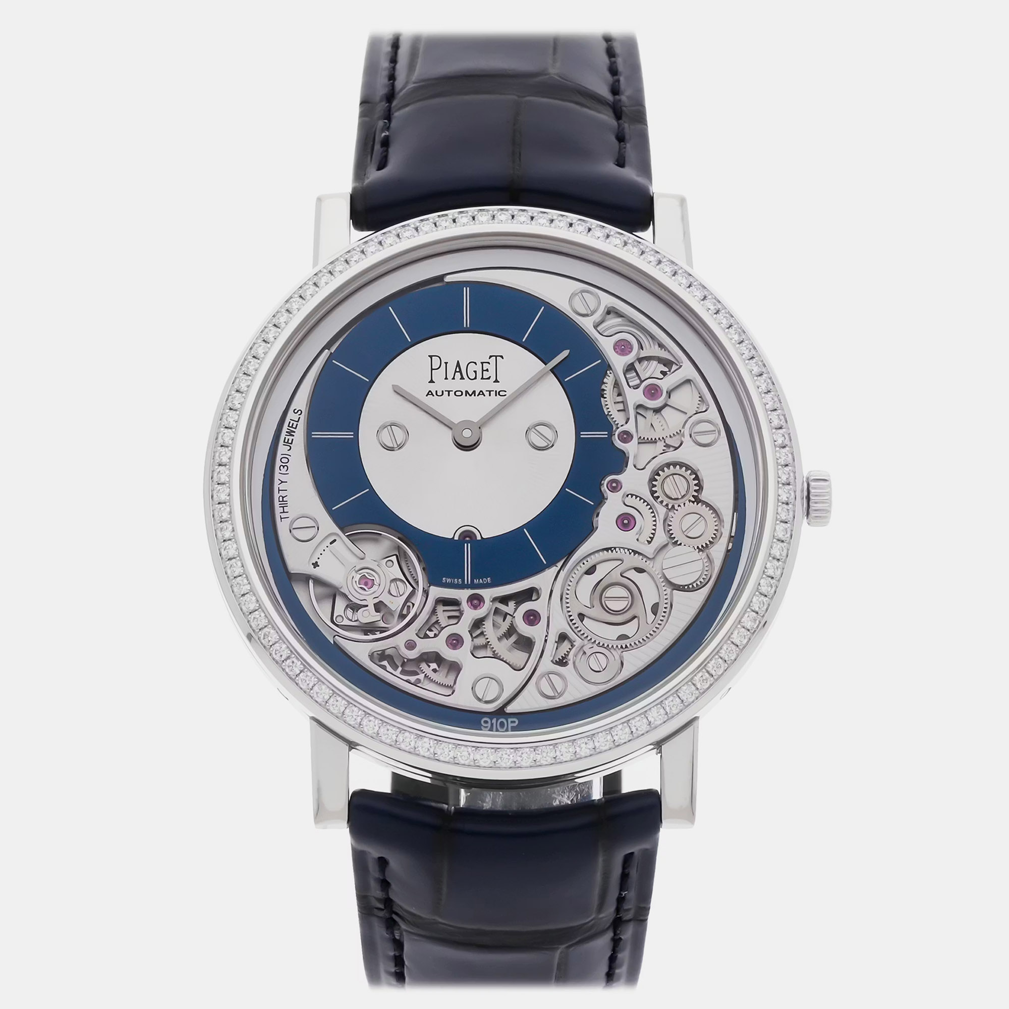 

Piaget Altiplano Ultimate G0A45121 Automatic Blue Dial 18k White Gold Men's Wristwatch
