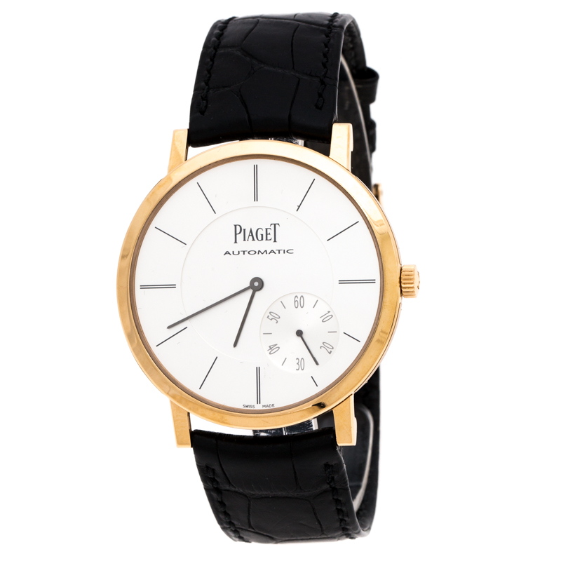 Piaget Silver 18K Rose Gold Altiplano Men's Wristwatch 43MM