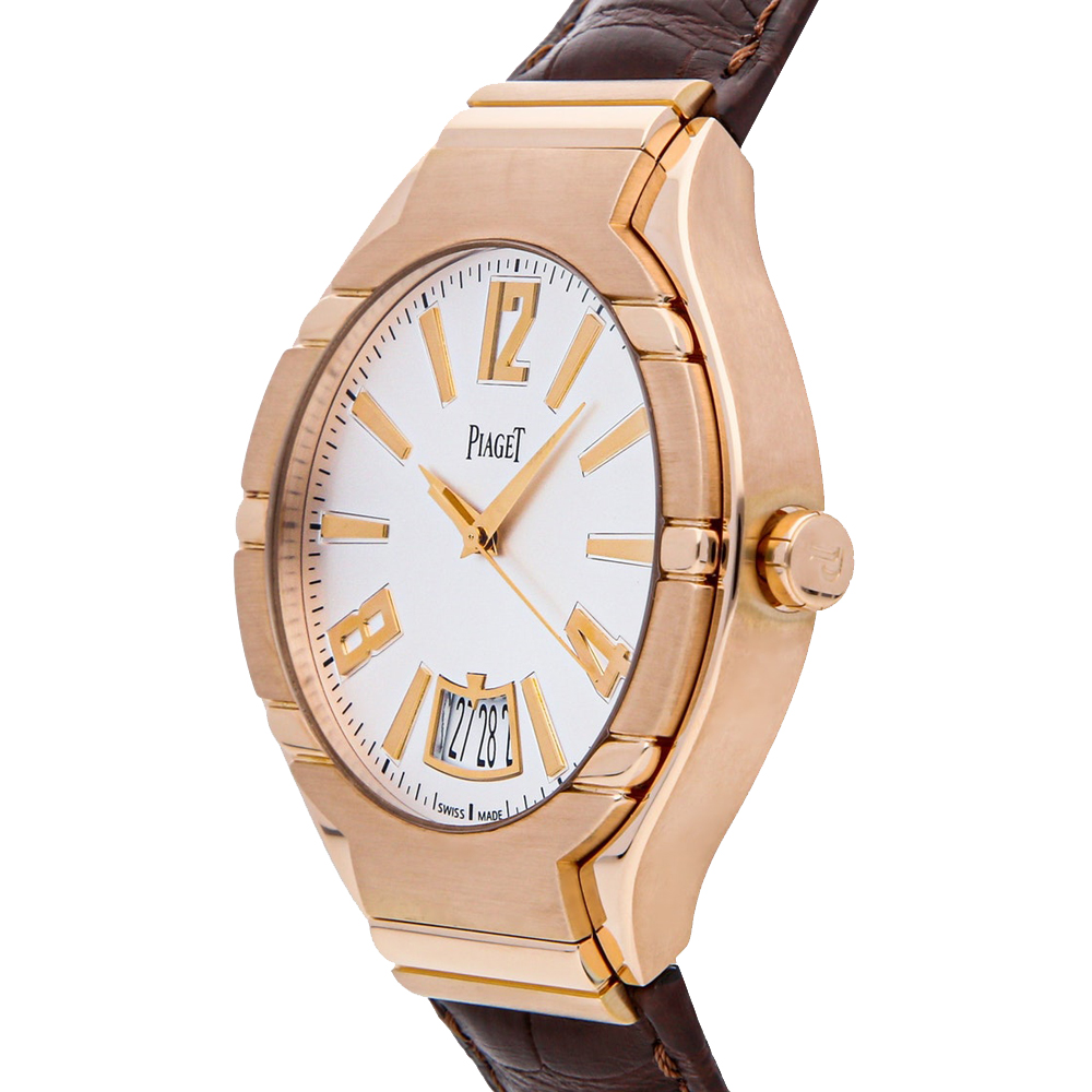 

Piaget Silver 18K Rose Gold Polo G0A31149 Men's Wristwatch 43 MM