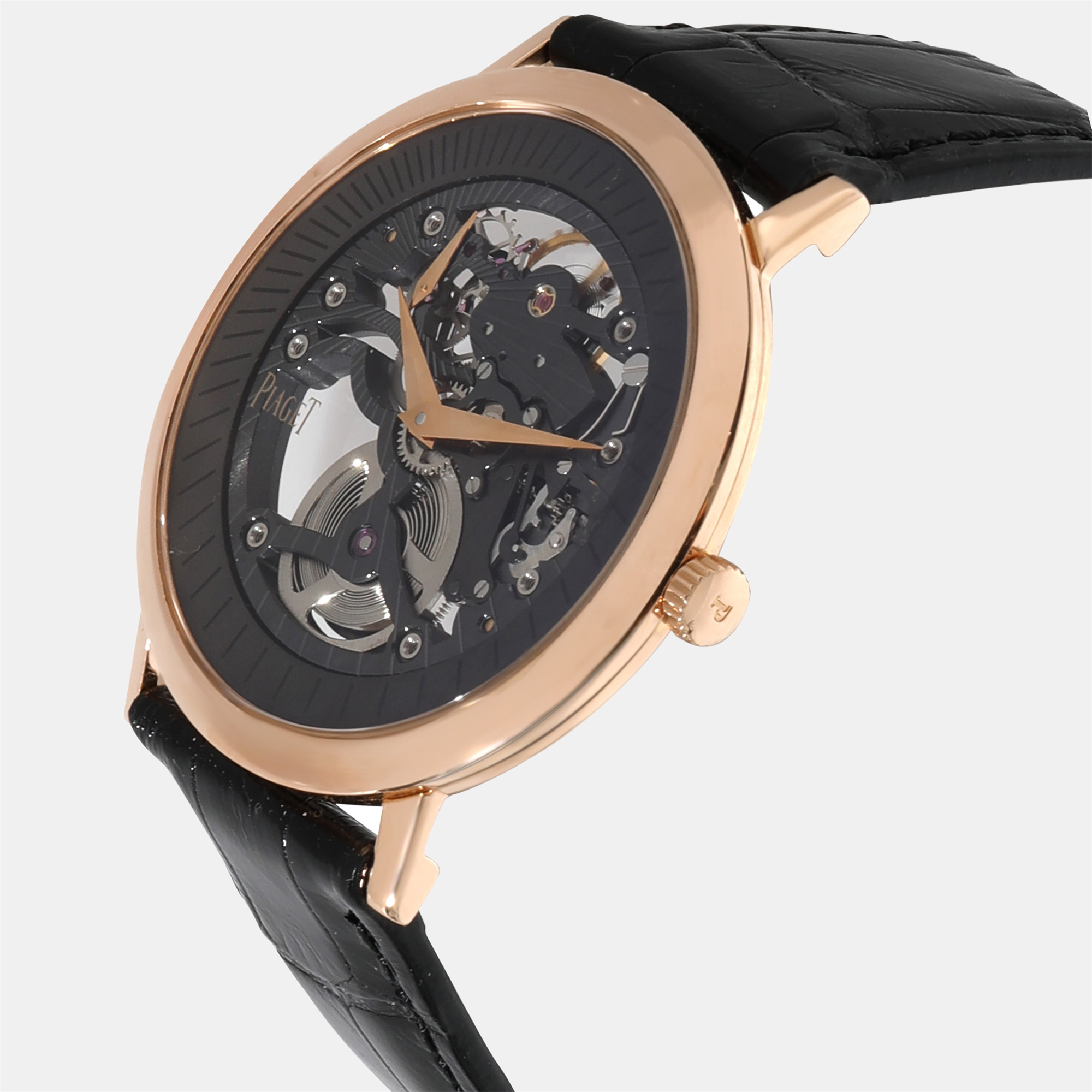 Piaget Black 18K Rose Gold Altiplano GOA34116 P10524 Automatic