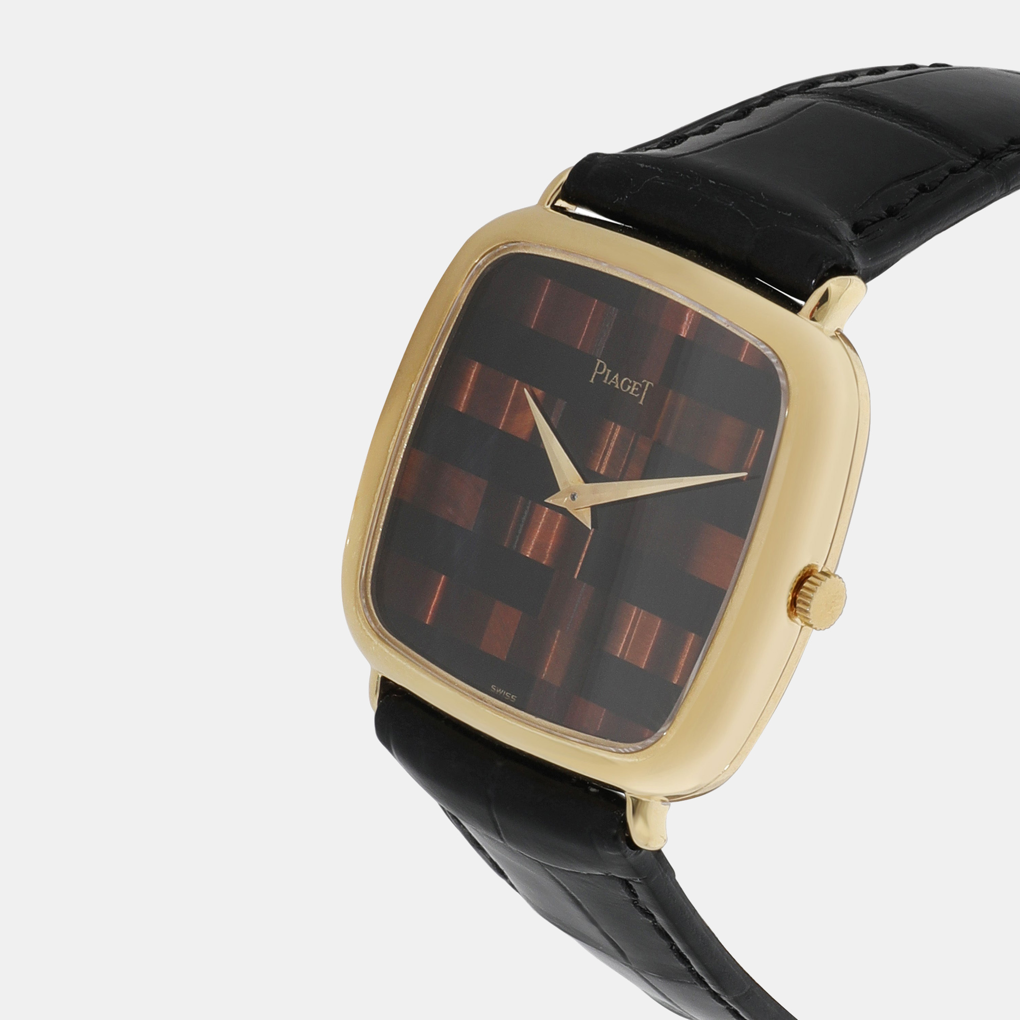 

Piaget Brown 18K Yellow Gold Classique 97722 Men's Wristwatch 32 mm