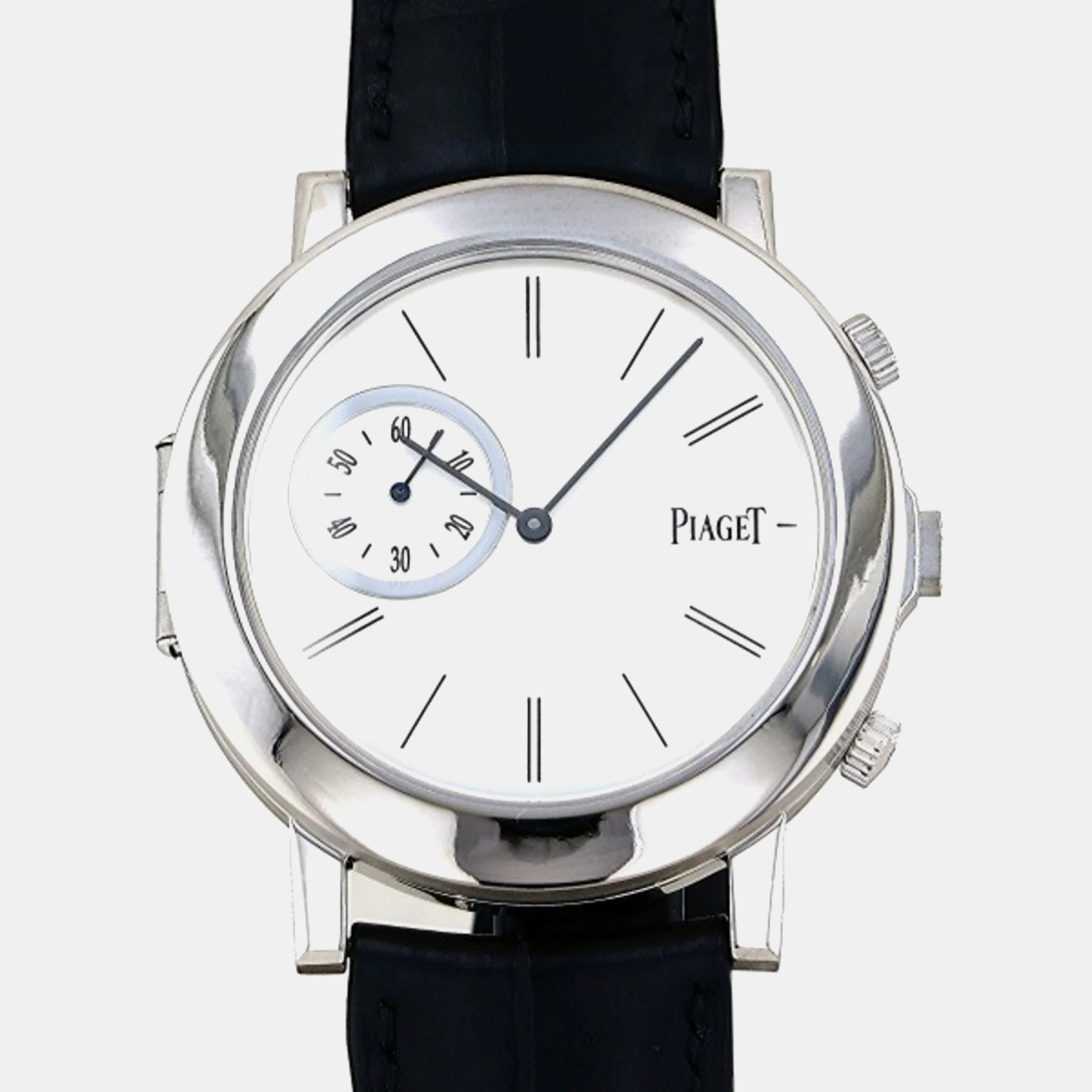 Pre-owned Piaget Silver 18k White Gold Altiplano Goa35152 Manual Winding Men's Wristwatch 43 Mm