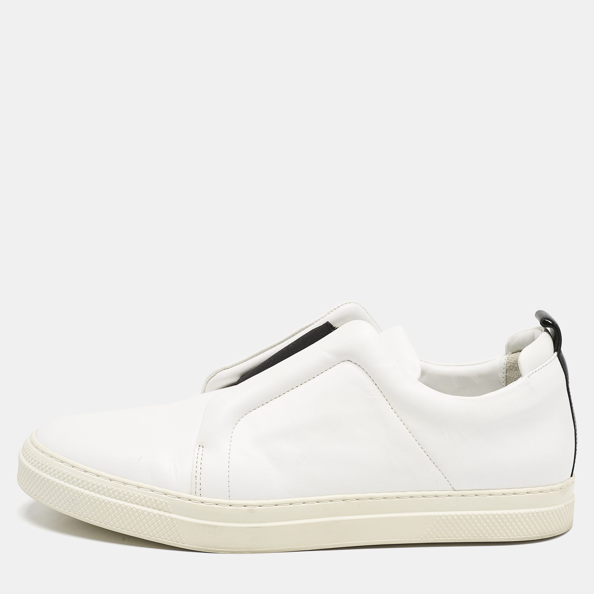 

PIERRE HARDY White Leather Lace Up Sneakers Size