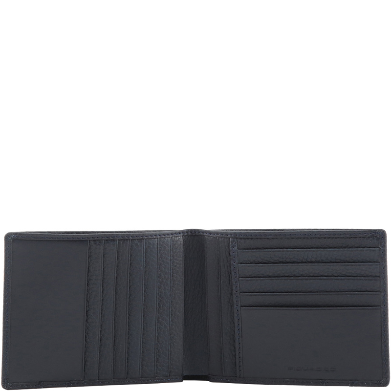 

Piquadro Navy Blue Leather Bifold Wallet