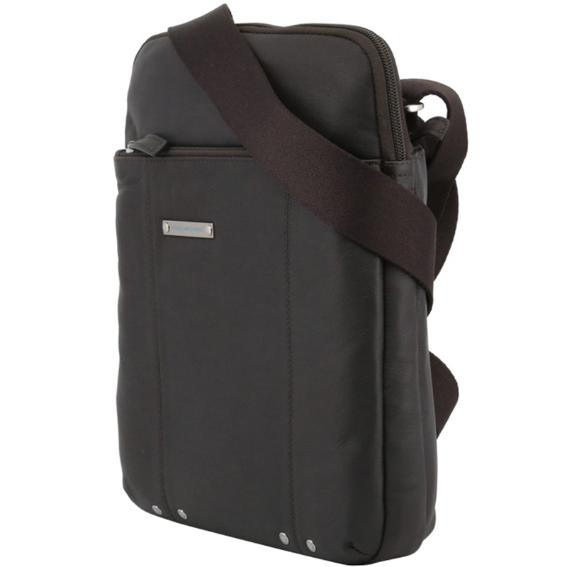 

Piquadro Dark Brown Leather Messenger Bag