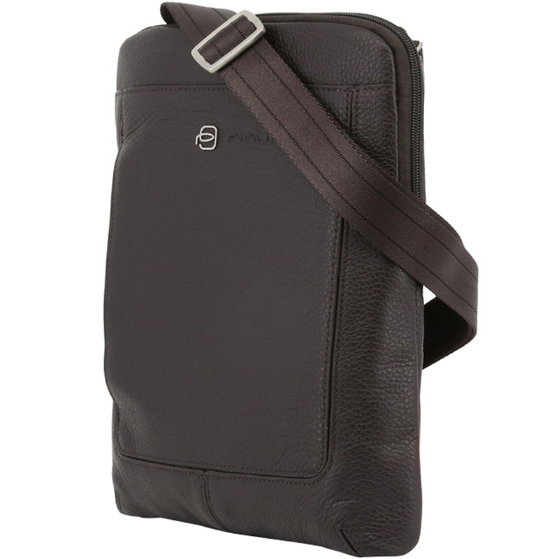 

Piquadro Dark Brown Leather Messenger Bag