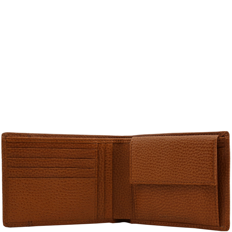 

Piquadro Brown Pebbled Leather Bifold Wallet