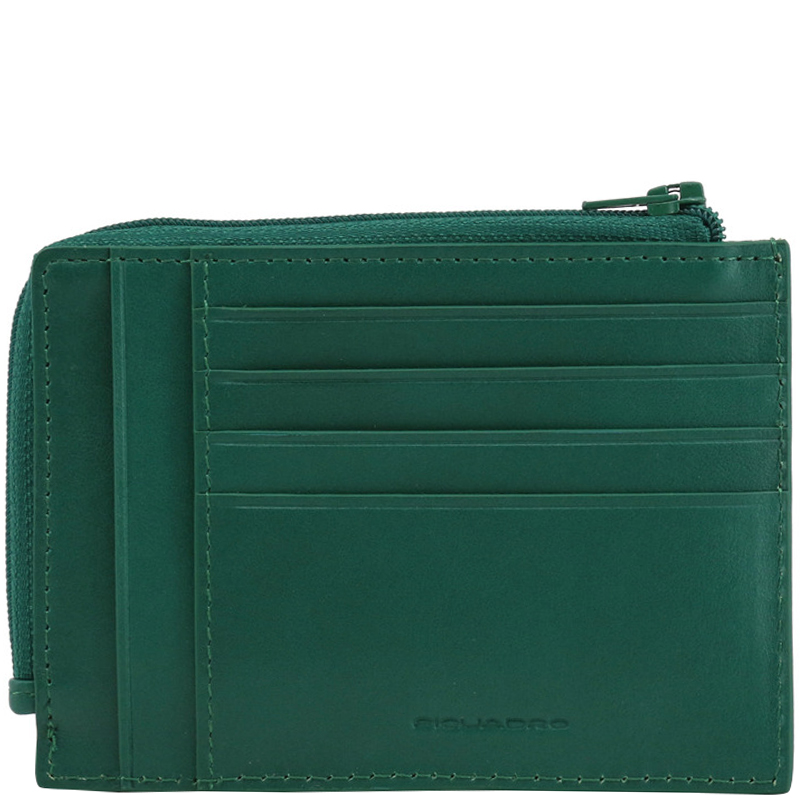 

Piquadro Green Leather Credit Card Holder