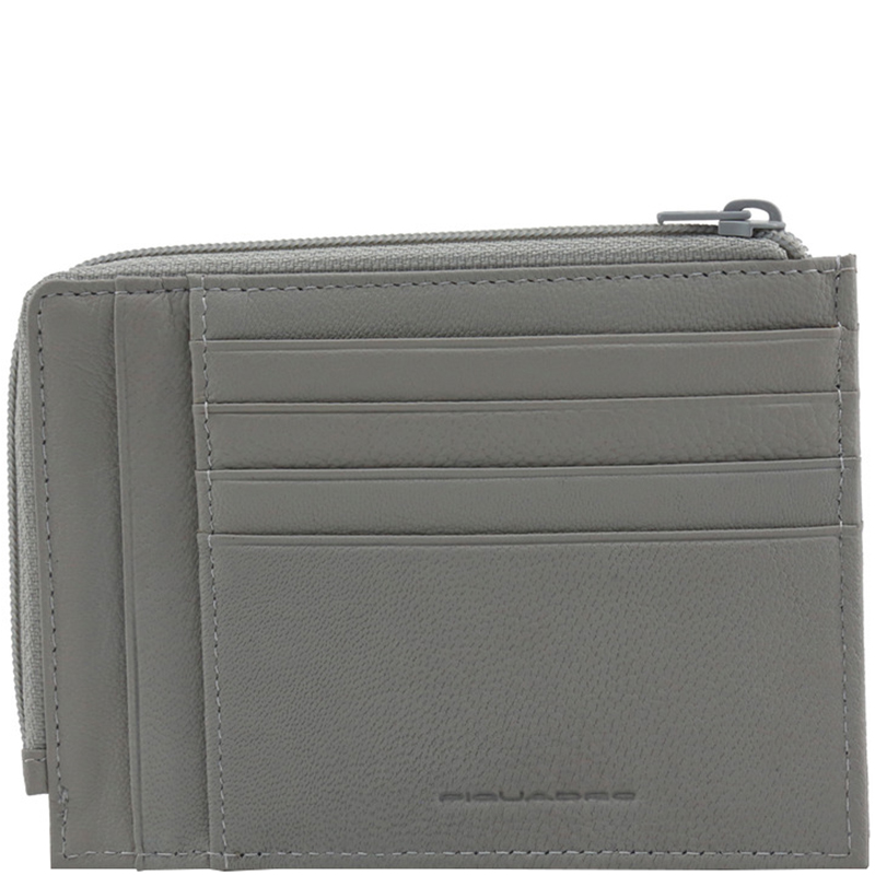 

Piquadro Grey Leather Credit Card Holder