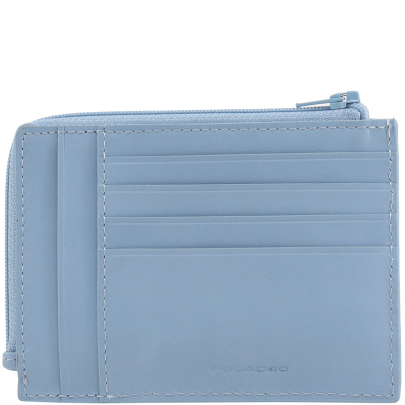 

Piquadro Light Blue Leather Credit Card Holder