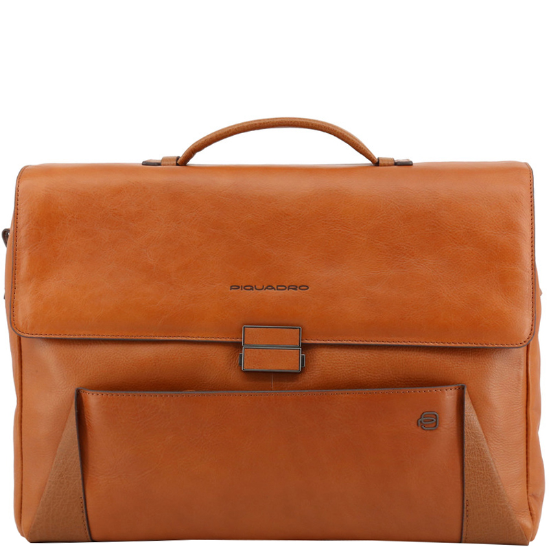 Piquadro Brown Leather Briefcase
