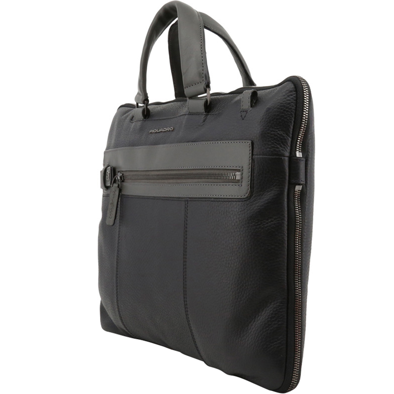 

Piquadro Black Leather Briefcase