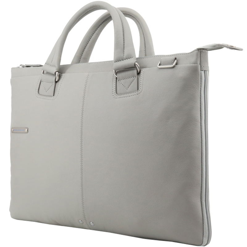 

Piquadro Grey Leather Briefcase