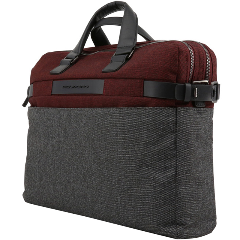 

Piquadro Two Tone Fabric and Leather Briefcase, Multicolor