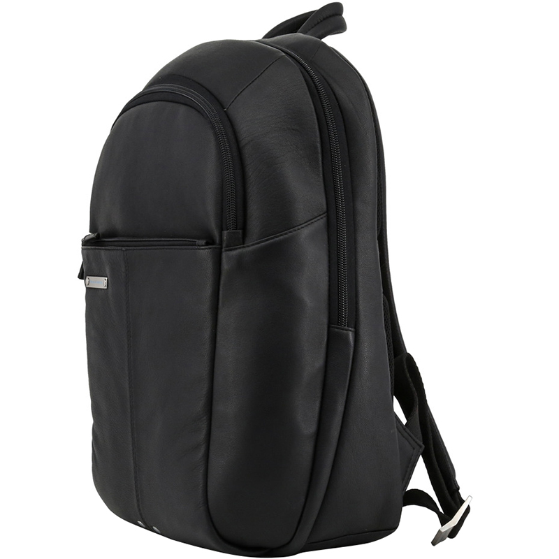 

Piquadro Black Leather Backpack