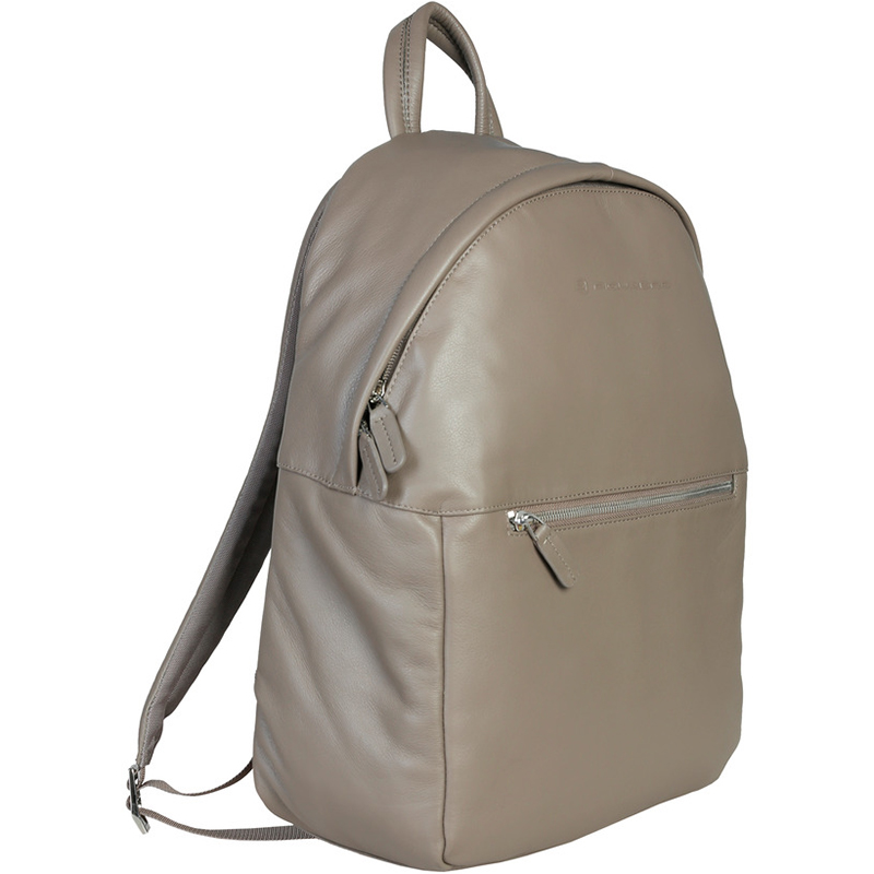 

Piquadro Taupe Leather Backpack, Brown