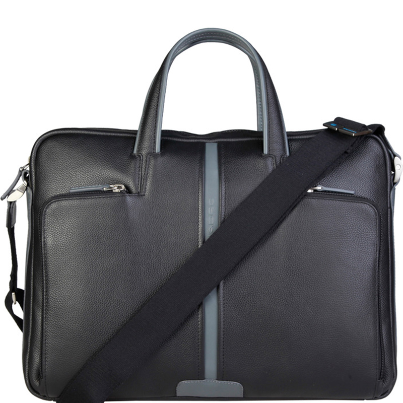 Piquadro Two Tone Leather Briefcase