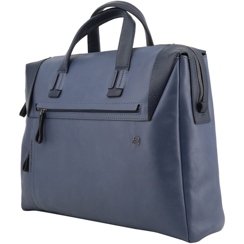 

Piquadro Blue Leather Briefcase