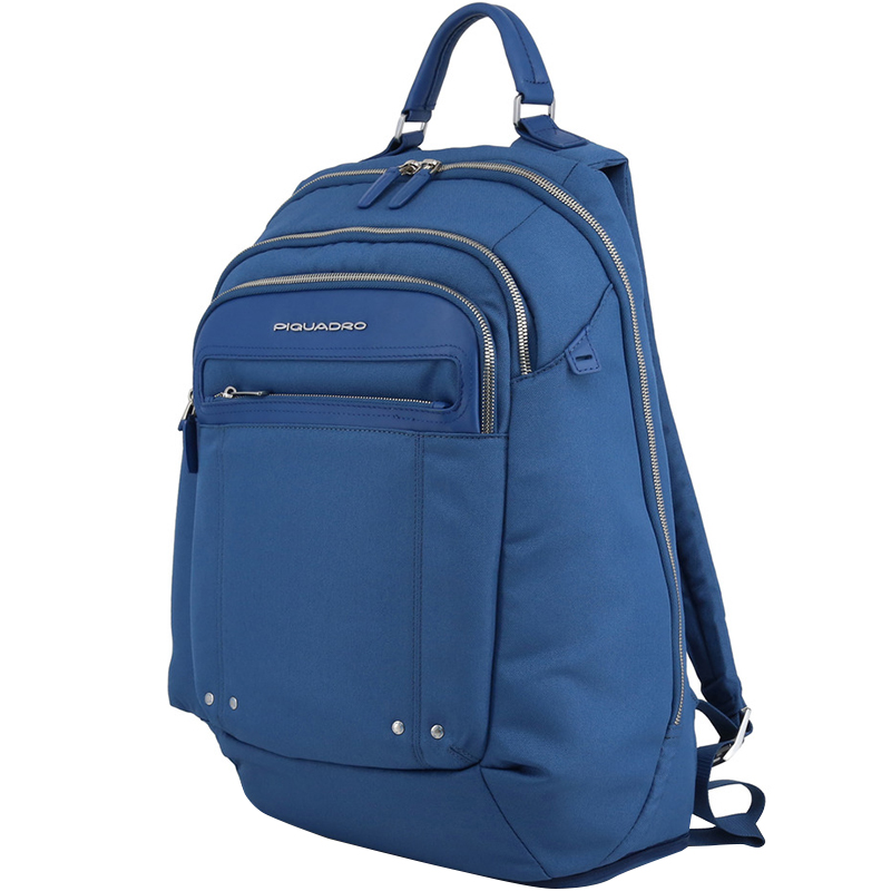 

Piquadro Blue Synthetic Fabric and Leather Backpack