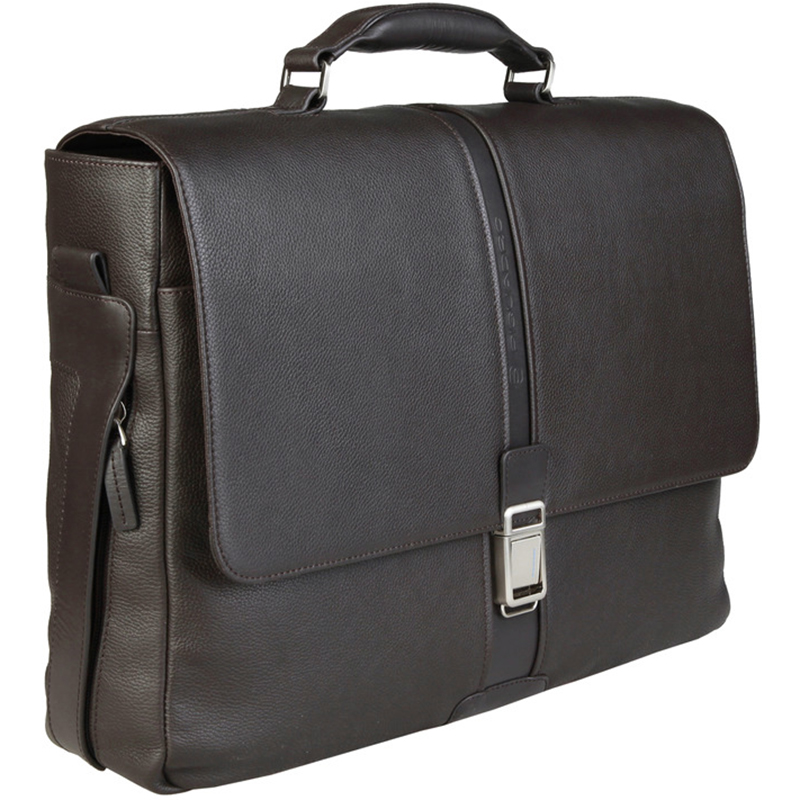 

Piquadro Dark Brown Leather Briefcase