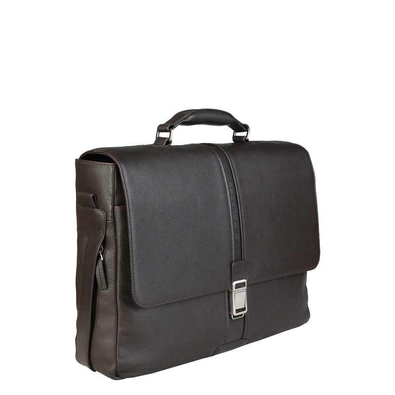 

Piquadro Dark Brown Leather Briefcase