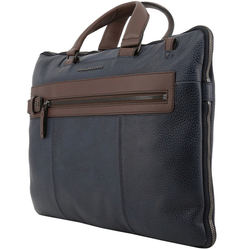 

Piquadro Two Tone Leather Briefcase, Multicolor