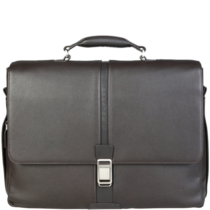 

Piquadro Dark Brown Leather Briefcase