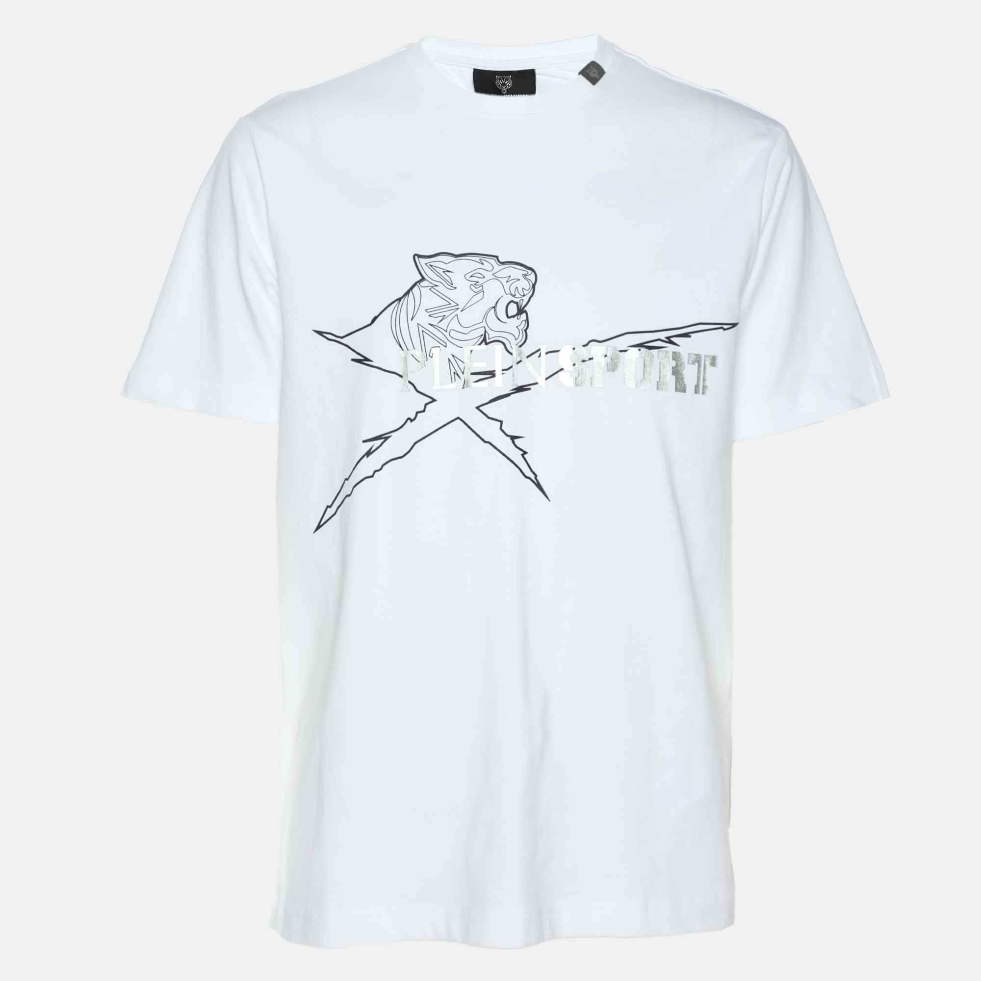 

Plein Sport White Jersey Logo Print T-Shirt M