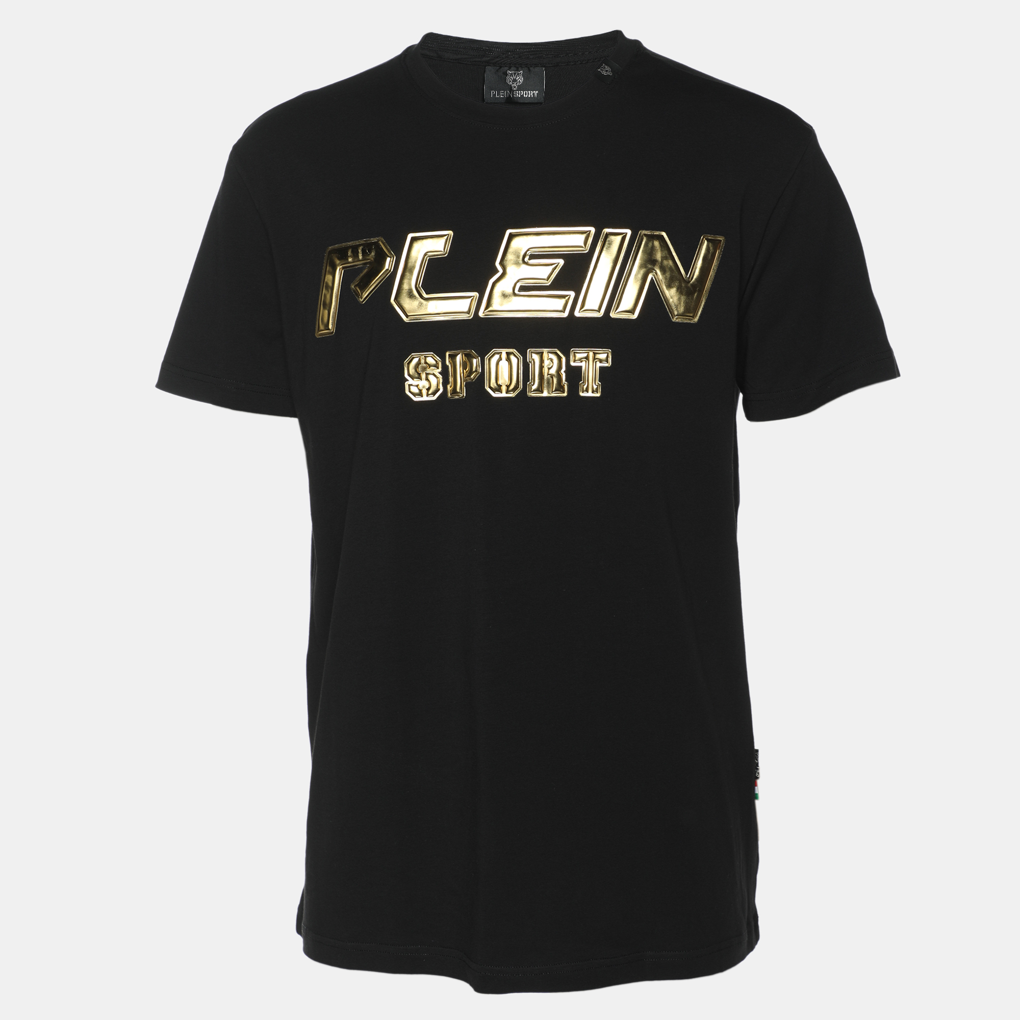 

Plein Sport Black/Gold Jersey Logo T-Shirt L