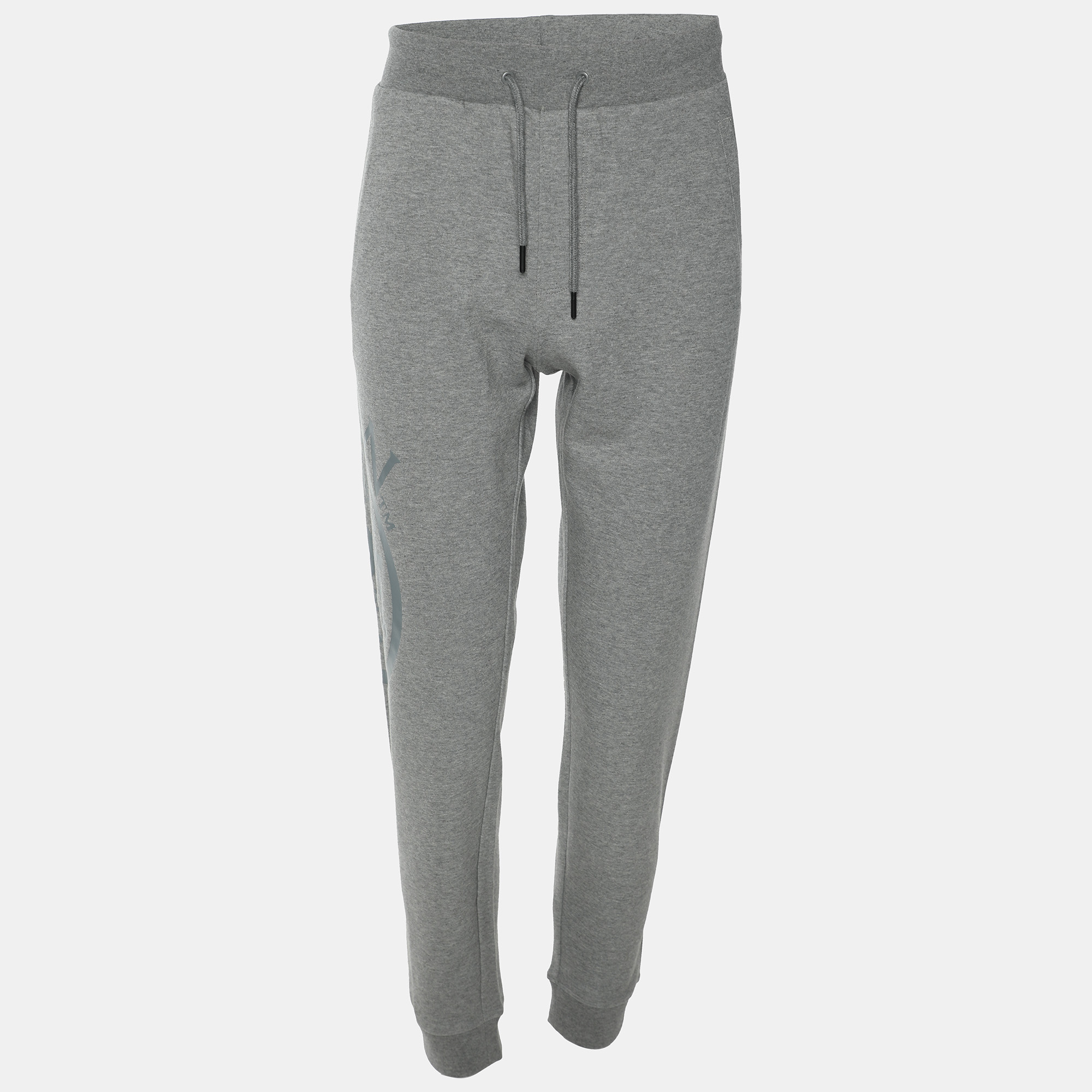 

Plein Grey Jersey Logo Print Jogger Pants L