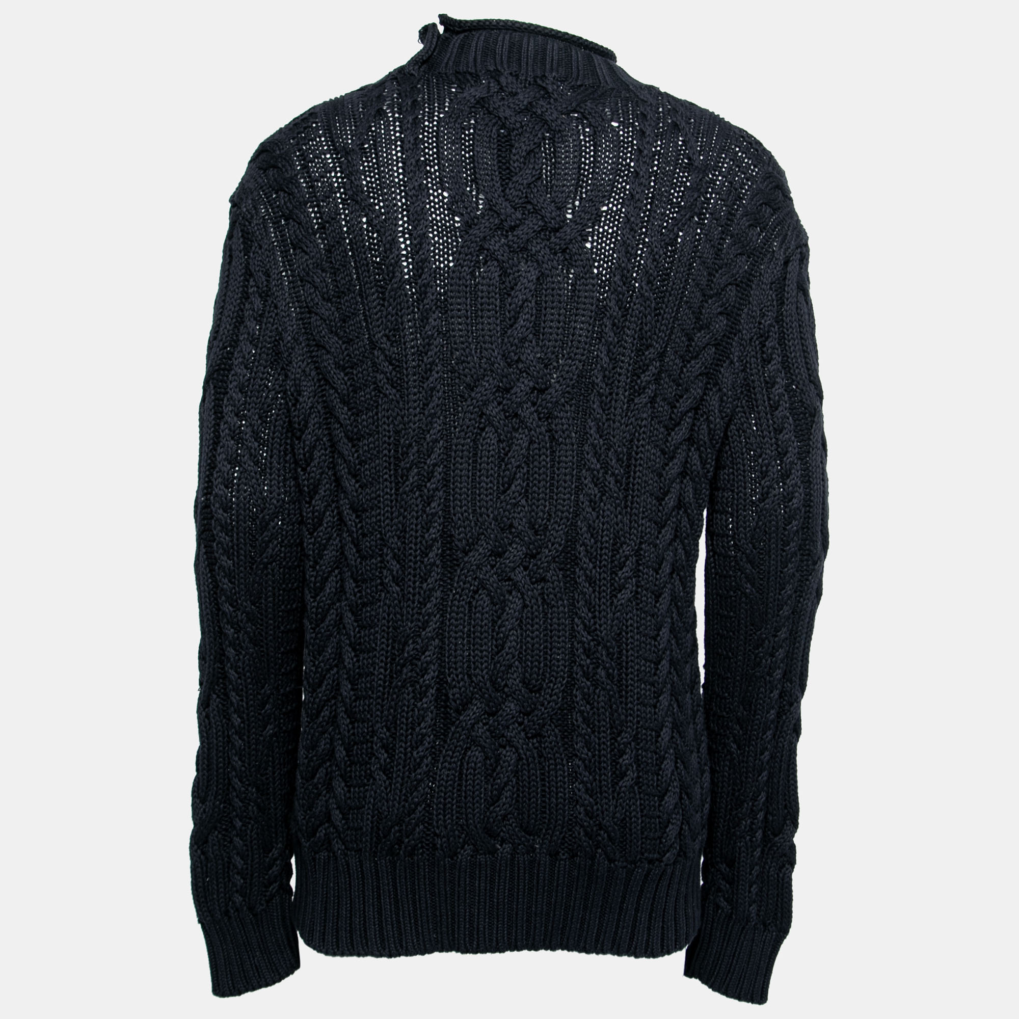 

Polo Ralph Lauren Navy Blue Cable Knit Long Sleeve Jumper