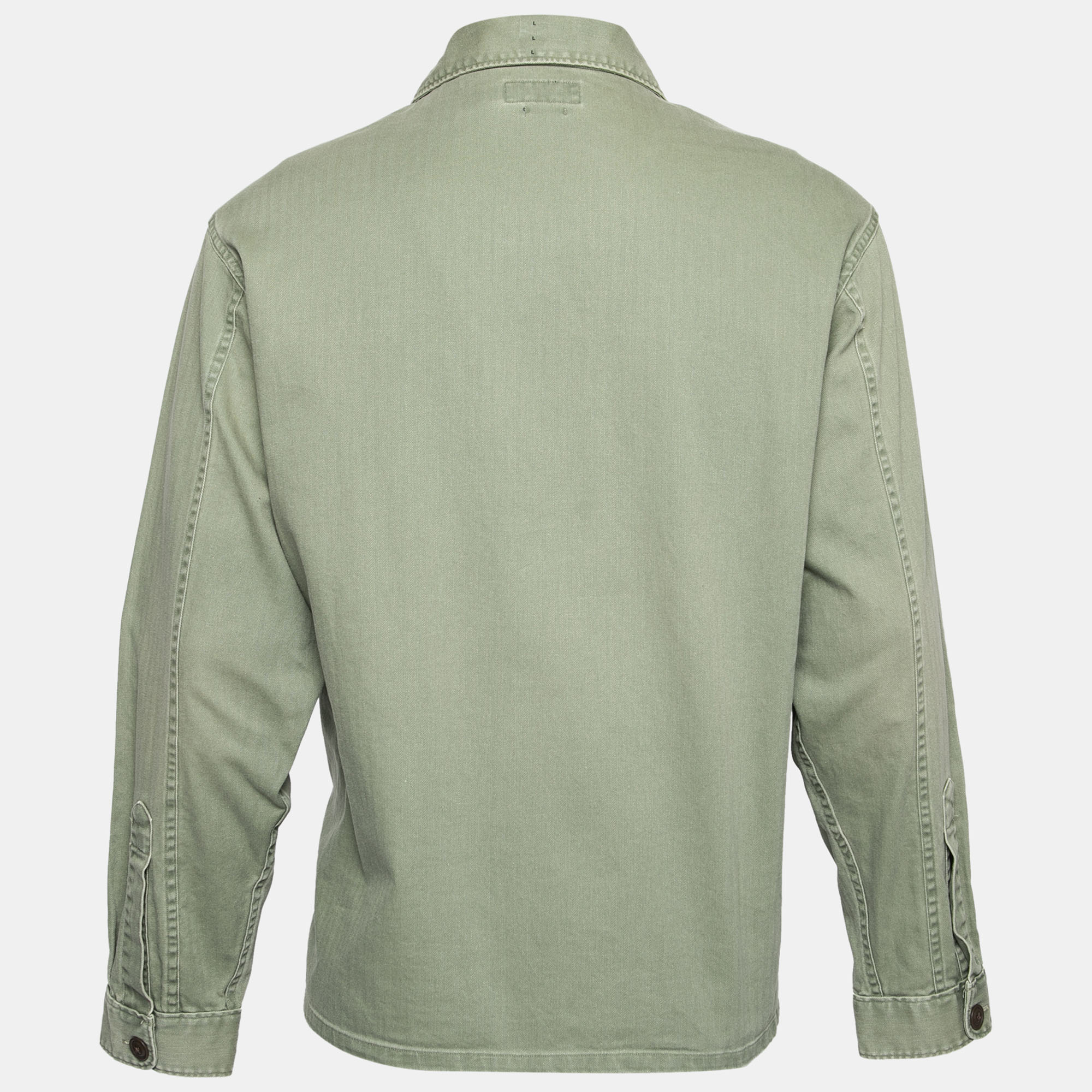 

Polo Ralph Lauren Olive Green Cotton Utility Long Sleeve Shirt