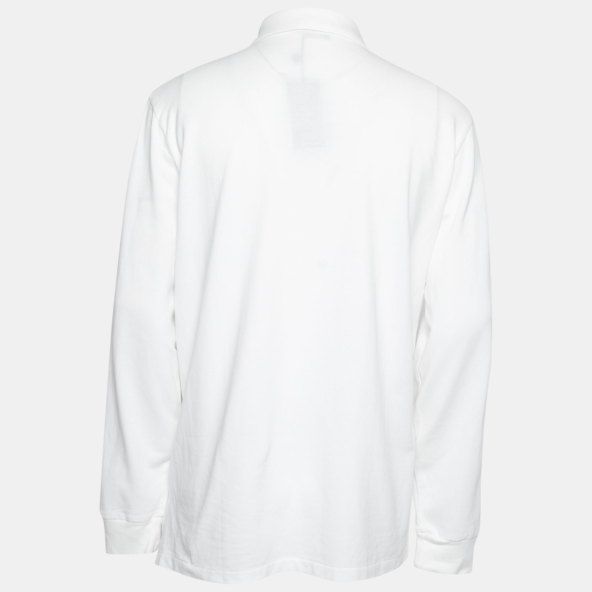 

Polo Ralph Lauren White Cotton Pique Custom Slim Fit Polo T-Shirt