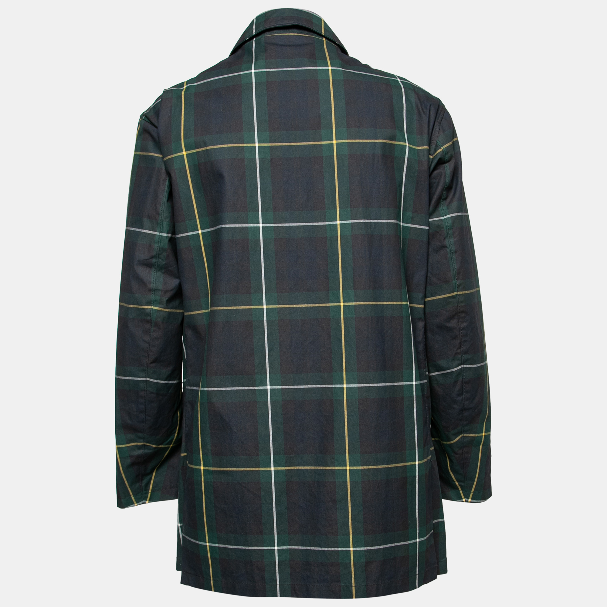 

Polo Ralph Lauren Green Plaid Gabardine Pocketed Coat