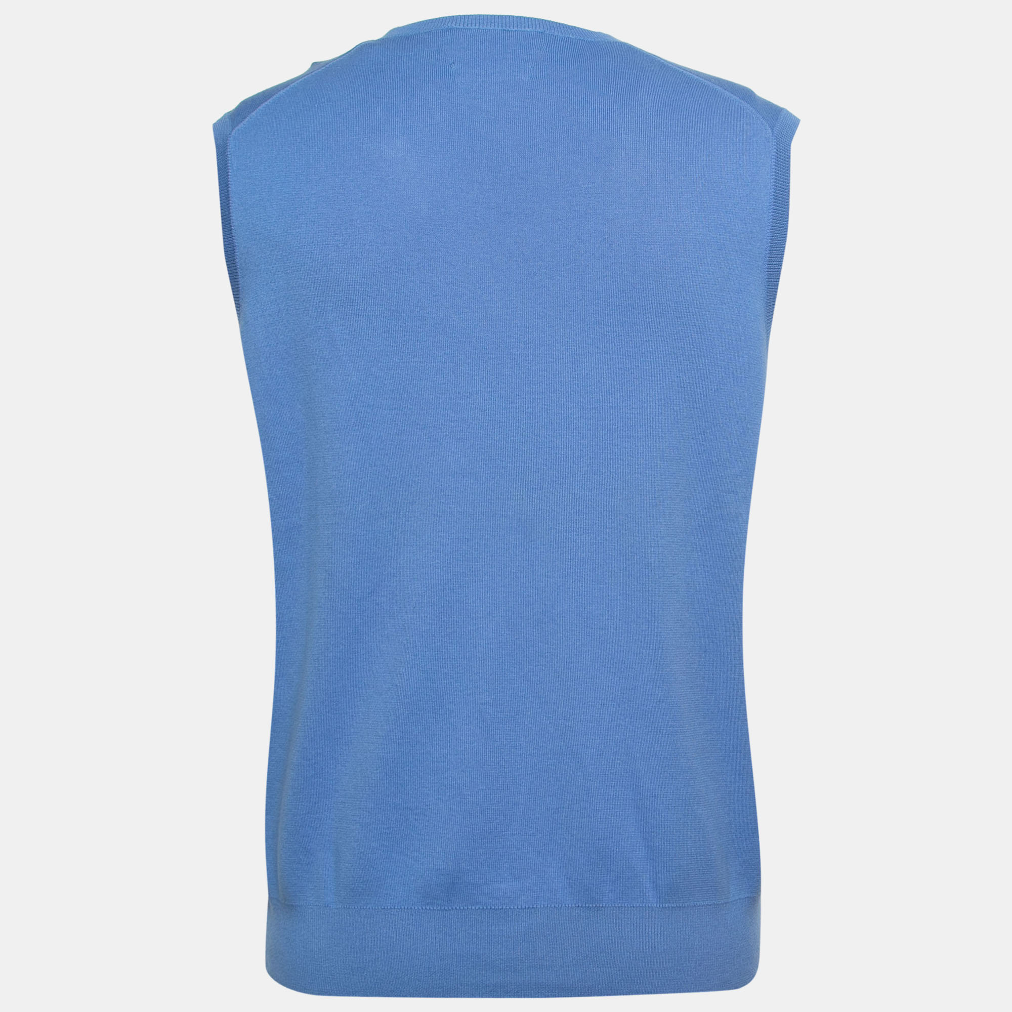 

Polo Ralph Lauren Blue Cotton Knit Sweater Vest