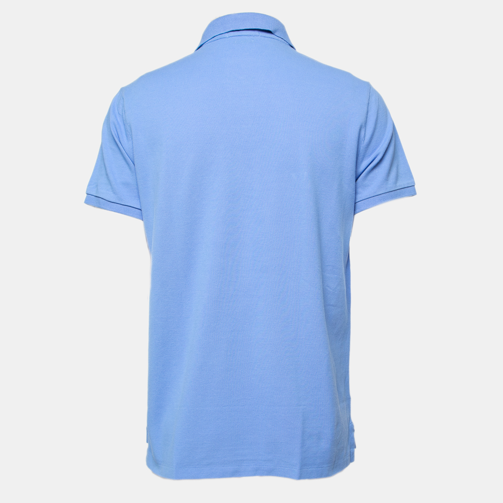 

Polo Ralph Lauren Blue Cotton Slim Fit Polo T-Shirt