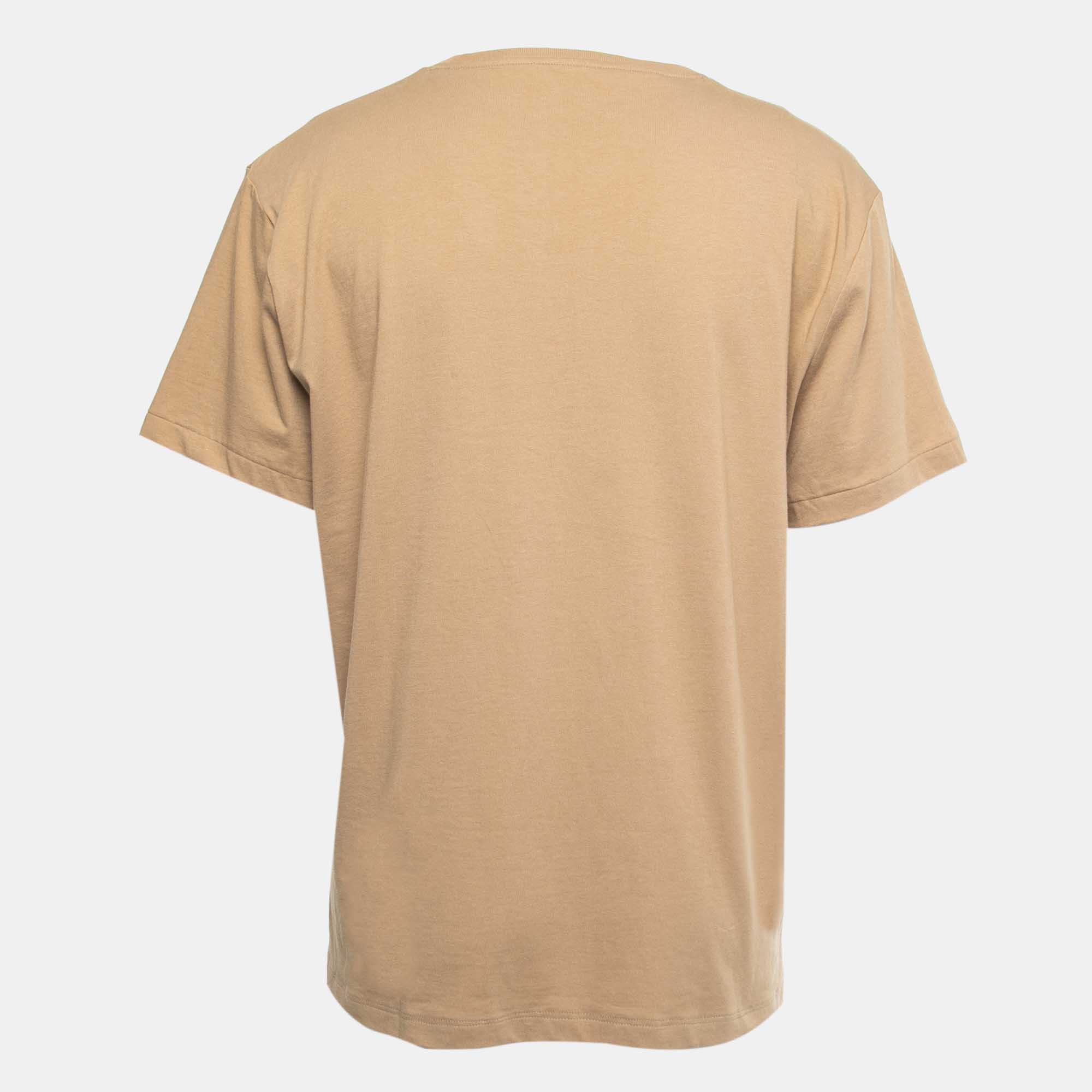 

Polo Ralph Lauren Light Brown Cotton Custom Slim Fit T-Shirt