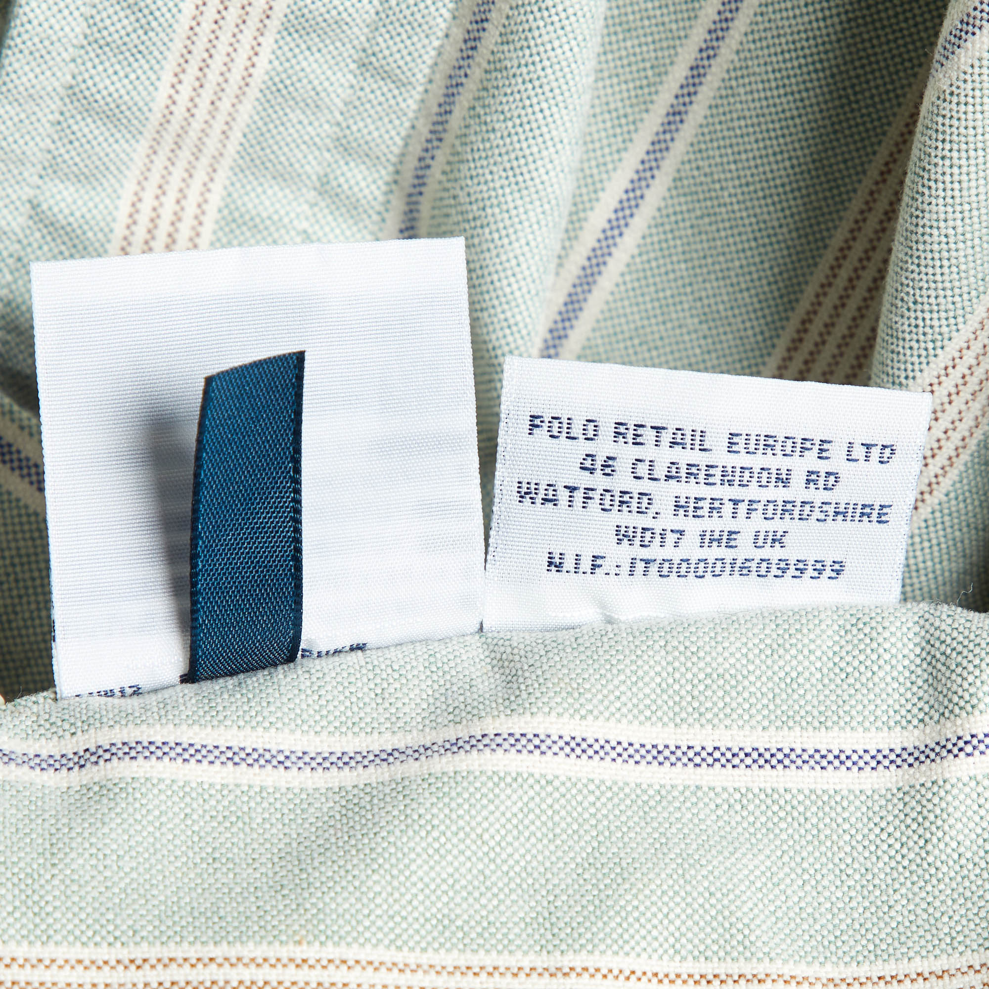 Polo Ralph Lauren Light Green Striped Cotton Button Down Shirt S 