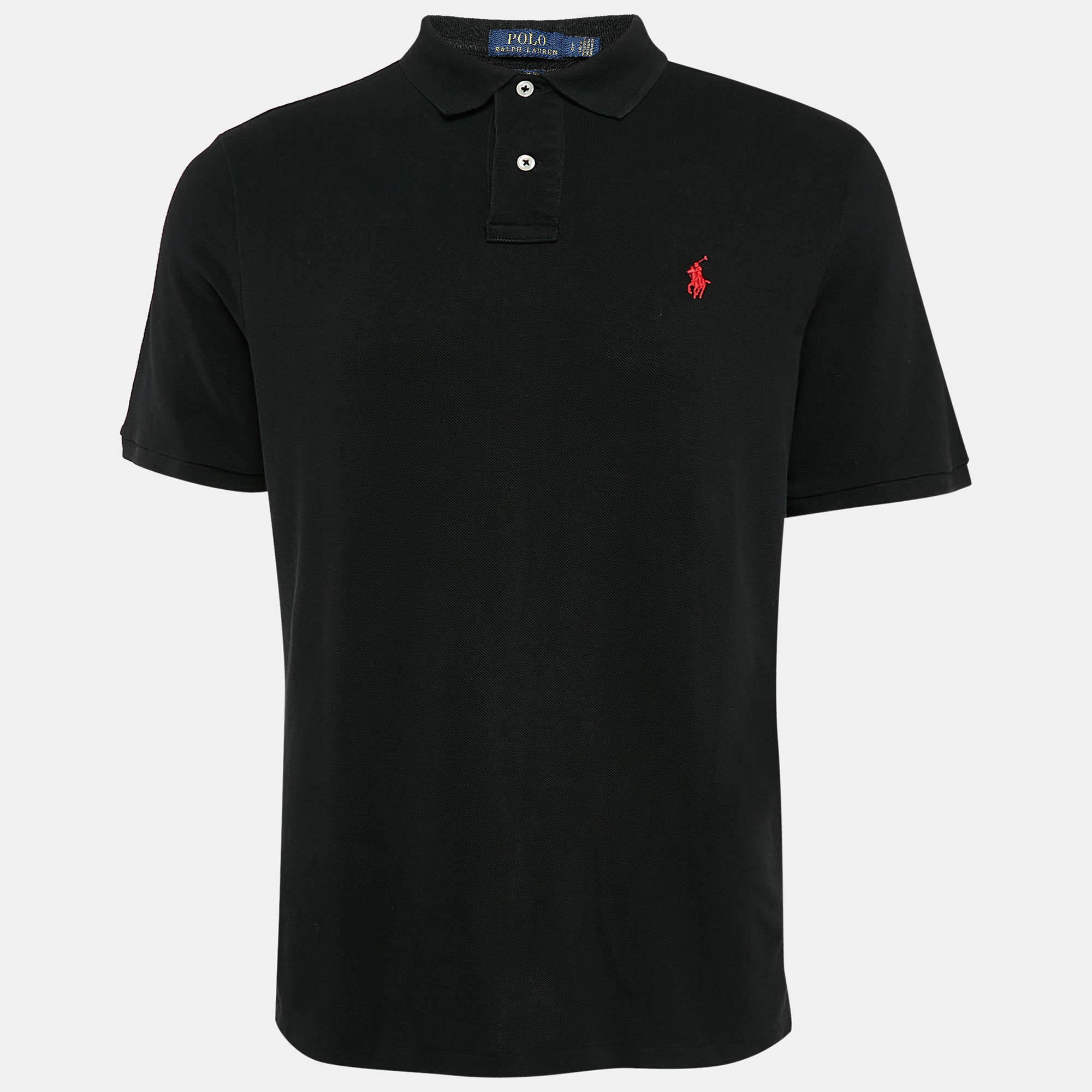 

Polo Ralph Lauren Black Cotton Pique Polo T-Shirt L