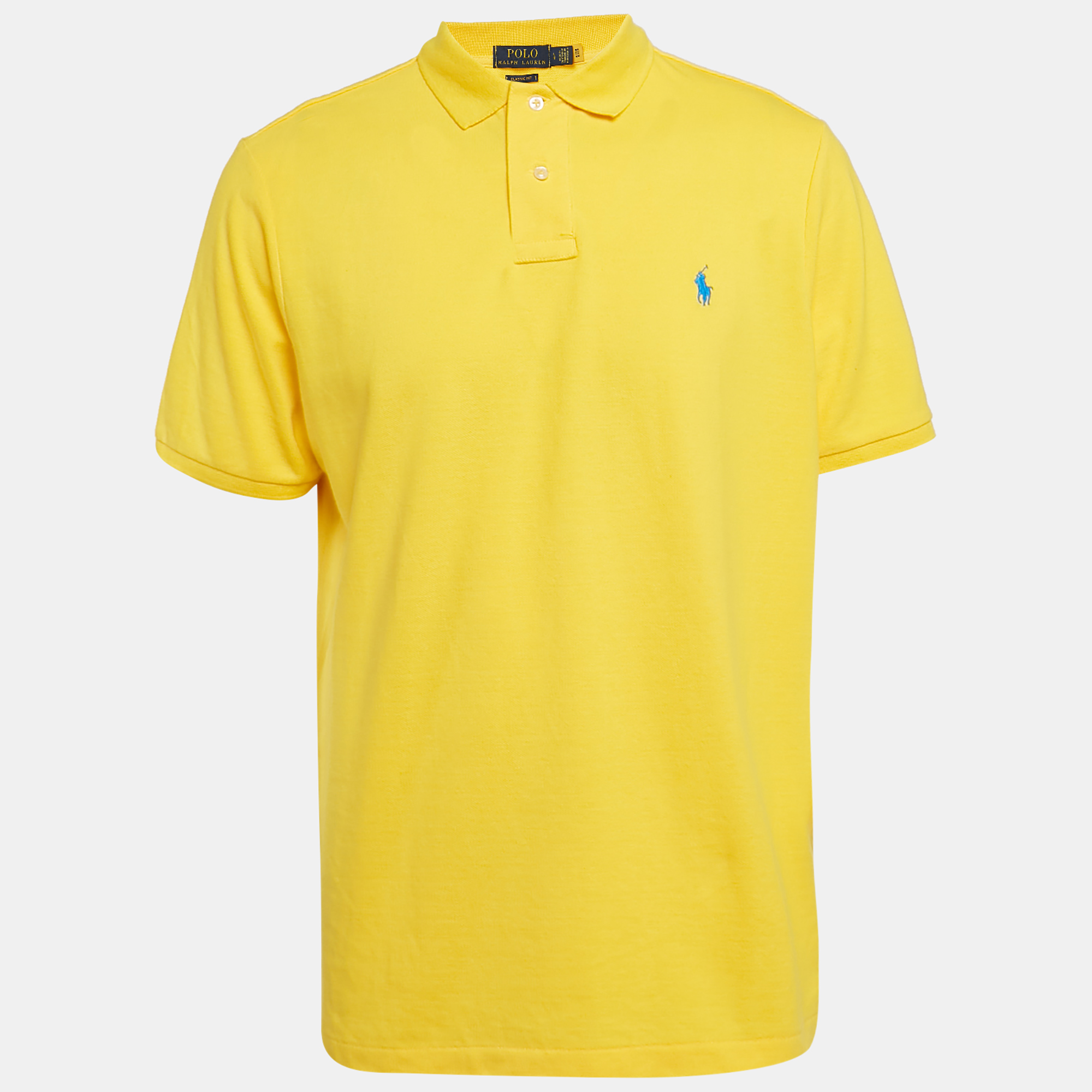 

Polo Ralph Lauren Yellow Pique Cotton Polo T-Shirt L