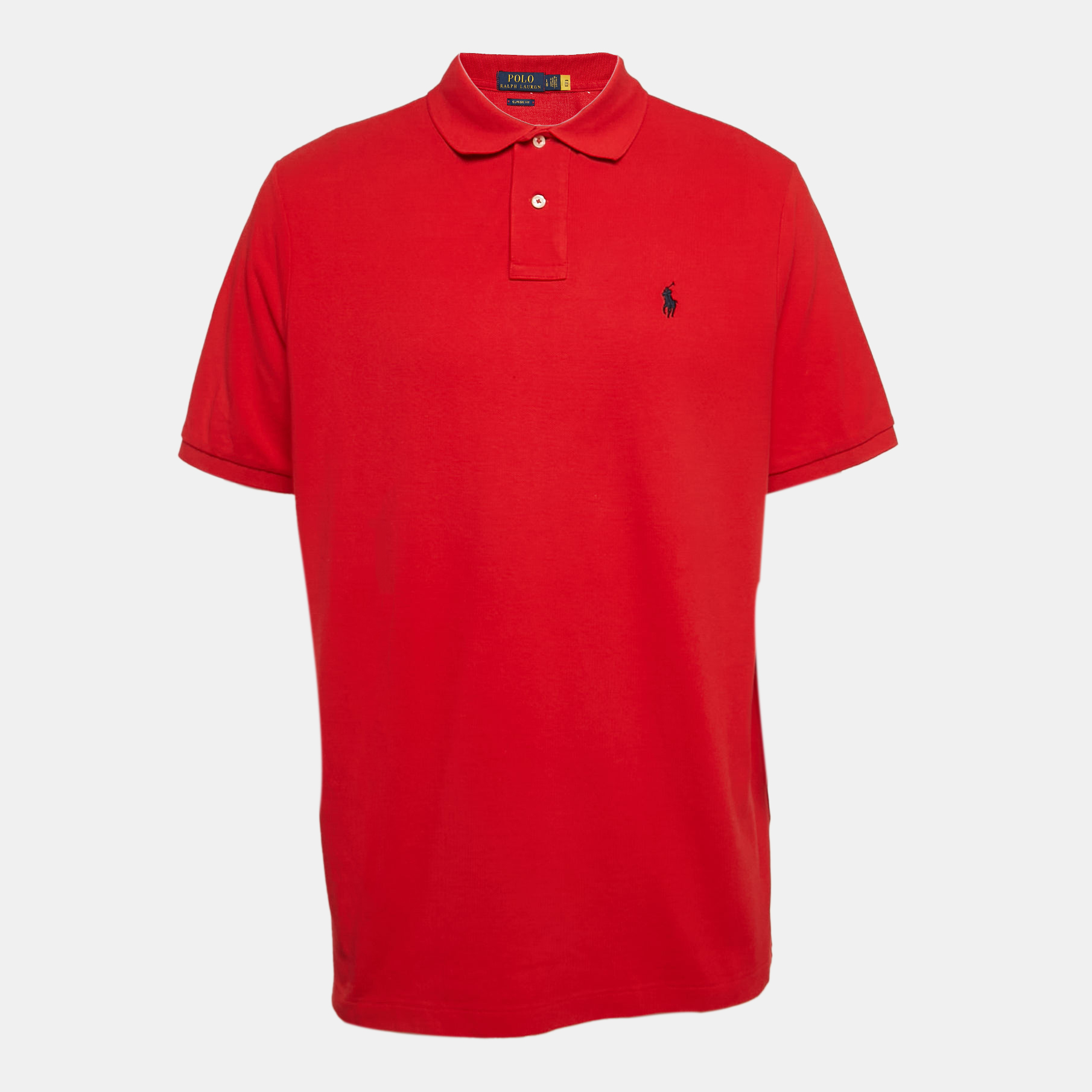 

Polo Ralph Lauren Red Pique Cotton Polo T-Shirt L, Blue