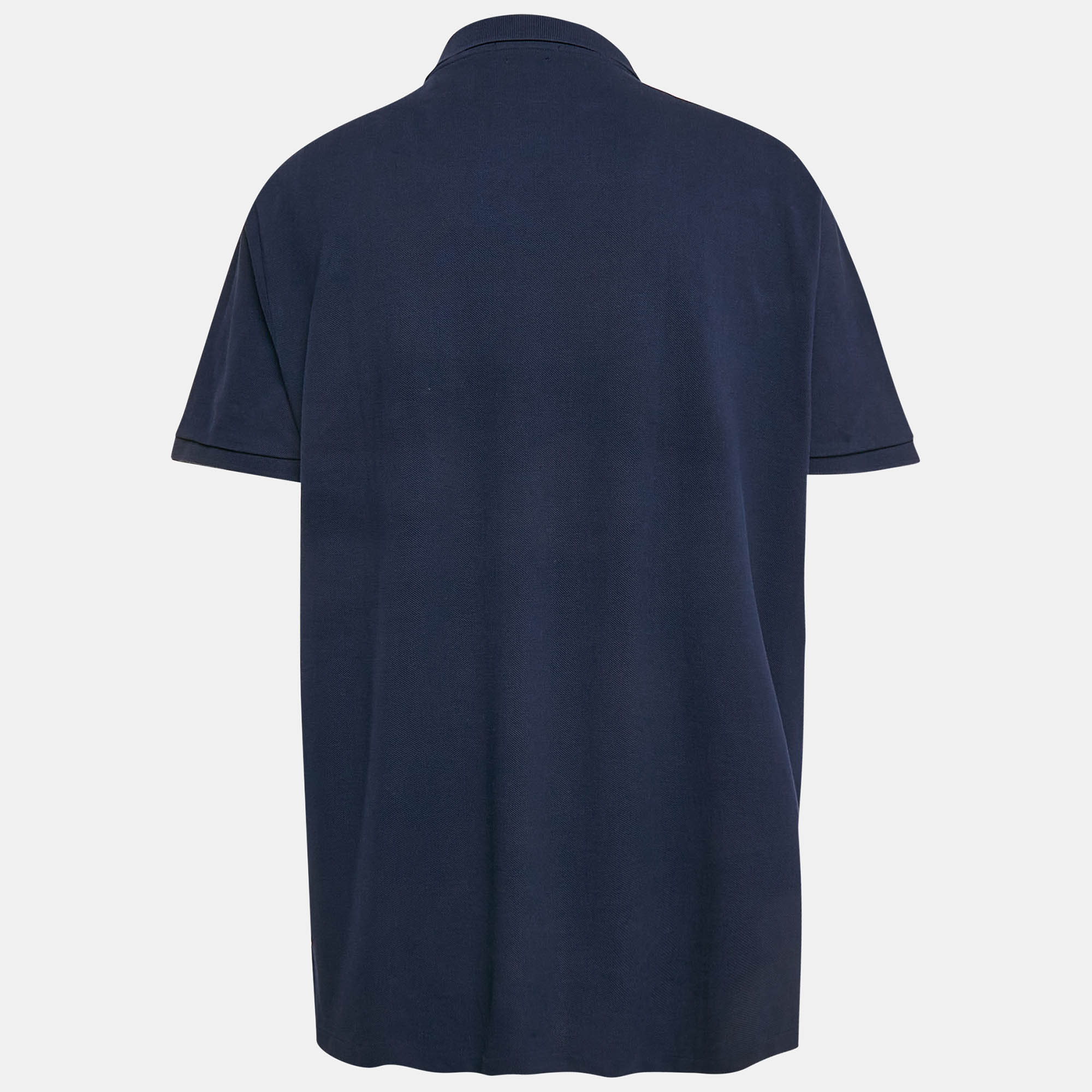 Polo Ralph Lauren Blue Pique Cotton Custom Fit Polo T-Shirt XXL 